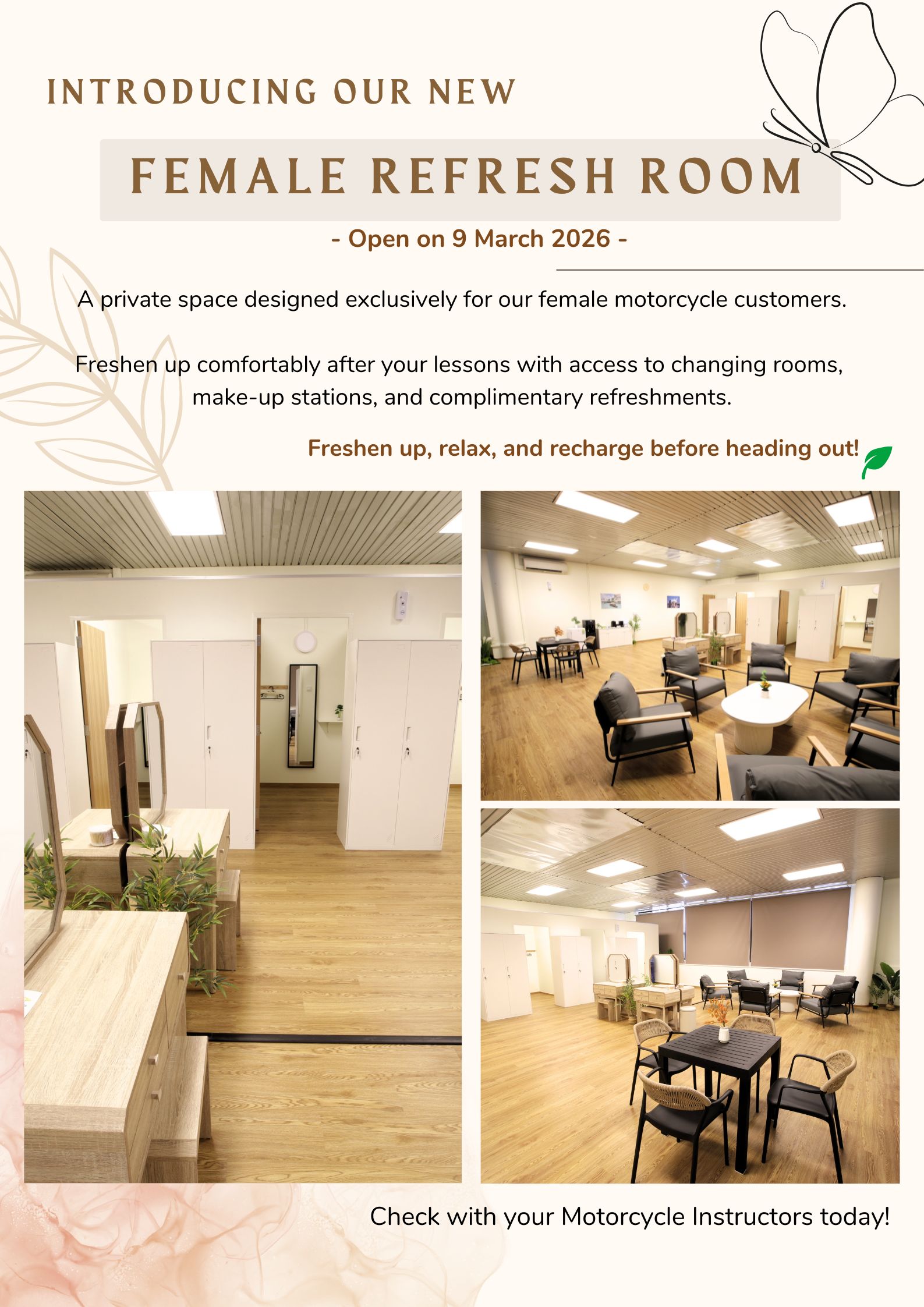 Introducing our New Female Refresh Room